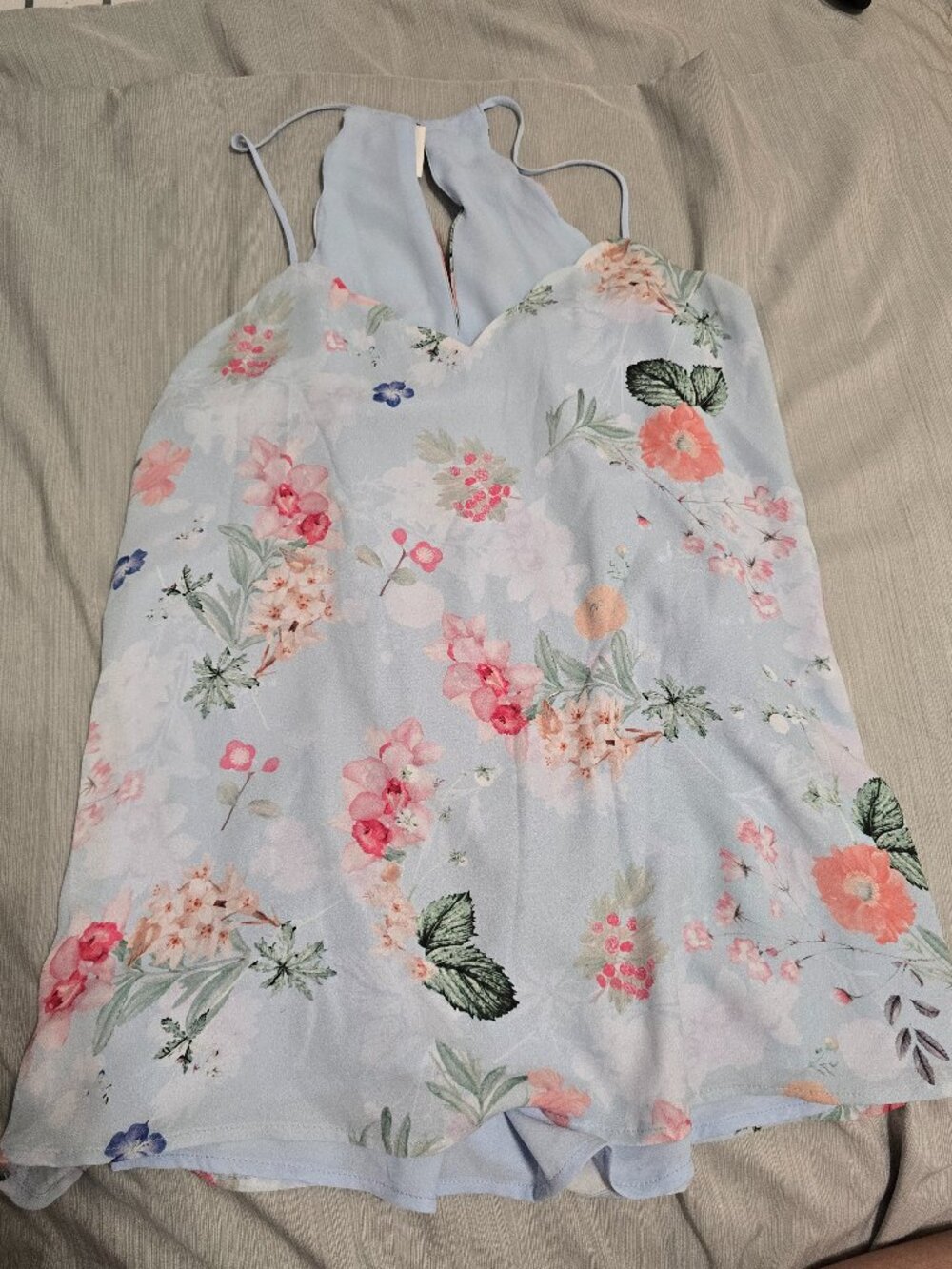 Express Reversible Blue Floral Cami Blouse Top